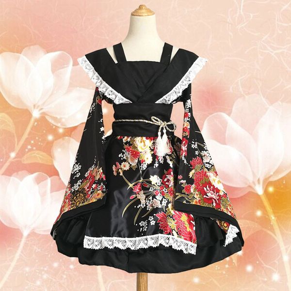 anime cosplay lace lolita flower print halloween fancy dress gallus japanese kimono costume maid dress for women plus size, Black;red
anime cosplay lace lolita flower print halloween fancy dress gallus japanese kimono costume maid dress for women plus size, Black;red
