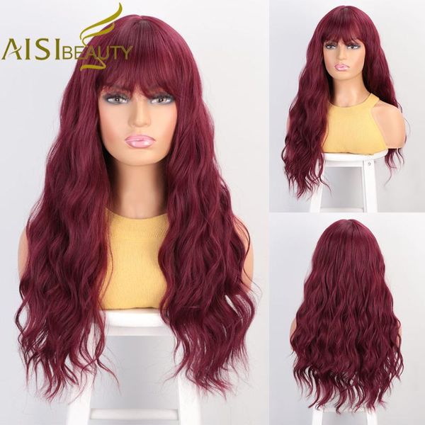 aisi beauty synthetic long wigs water wave with bangs red pink hair for black white women cosplay wigs
aisi beauty synthetic long wigs water wave with bangs red pink hair for black white women cosplay wigs