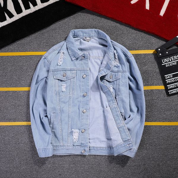 men's denim jacket 2019 new denim korean trend slim jacket student spring handsome solid color men's casual male, Black;brown
men's denim jacket 2019 new denim korean trend slim jacket student spring handsome solid color men's casual male, Black;brown
