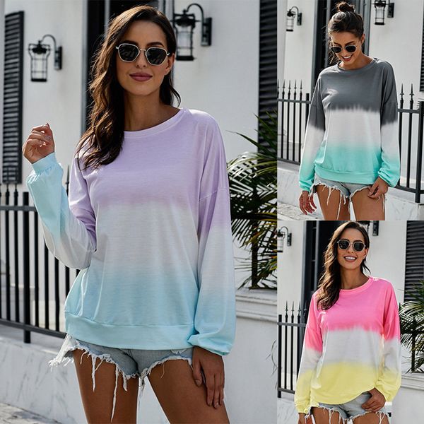 women rainbow gradient hoodie autumn long sleeves striped pullover patchwork casual weatshirts clothes t-shirt shirts tee ljja3139, Black
women rainbow gradient hoodie autumn long sleeves striped pullover patchwork casual weatshirts clothes t-shirt shirts tee ljja3139, Black
