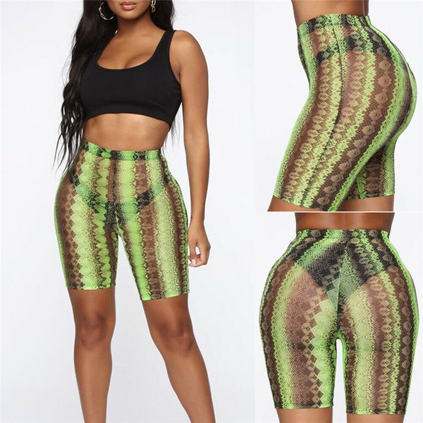 women slim transparent snake print shorts beach style see through mesh sheer high waist shorts summer cool, White;black
women slim transparent snake print shorts beach style see through mesh sheer high waist shorts summer cool, White;black