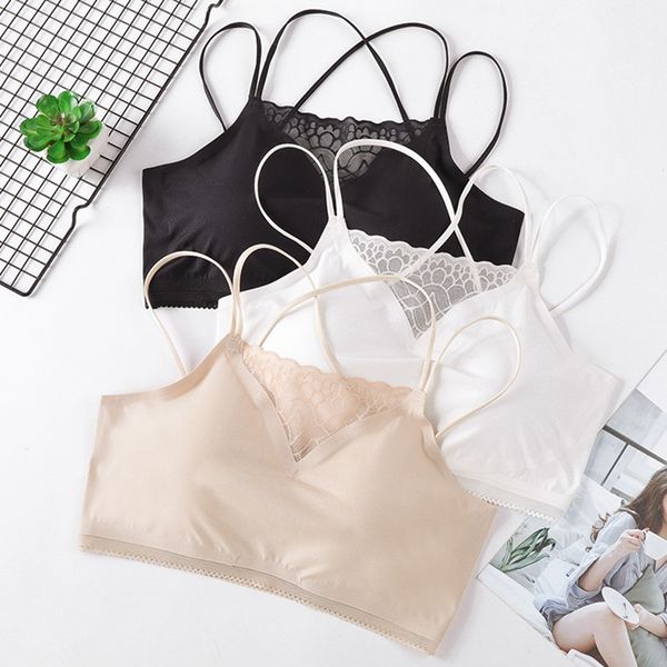 women seamless padded vest tanks lace vest underwear mesh fitness tube top, Black;white
women seamless padded vest tanks lace vest underwear mesh fitness tube top, Black;white