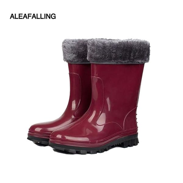 aleafalling all-match women boots girl's winter rain boots flower mid-calf shoes woman sewing solid rubber waterproof botas w079, Black
aleafalling all-match women boots girl's winter rain boots flower mid-calf shoes woman sewing solid rubber waterproof botas w079, Black