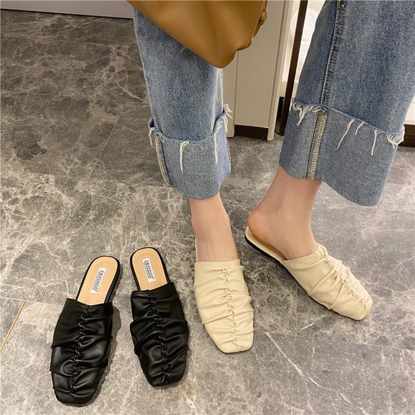 slippers casual loafers female shoes rubber flip flops slides square toe low luxury 2020 soft hawaiian scandals rome pleated, Black
slippers casual loafers female shoes rubber flip flops slides square toe low luxury 2020 soft hawaiian scandals rome pleated, Black