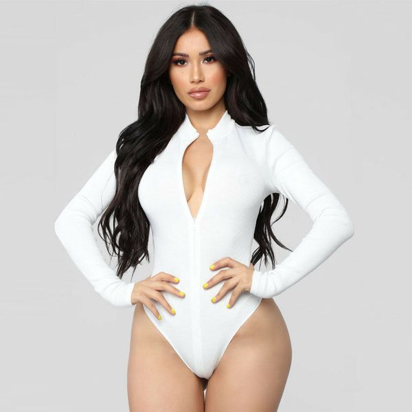 women jumpsuit bodycon bodysuit leotard zip up plain romper bodysuits solid color pure color blouse long sleeve shirts, Black;white
women jumpsuit bodycon bodysuit leotard zip up plain romper bodysuits solid color pure color blouse long sleeve shirts, Black;white