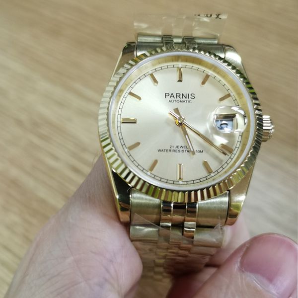 new automatic mechanical men's watch gold men women elegant calendar stainless bracelet watches, Slivery;brown
new automatic mechanical men's watch gold men women elegant calendar stainless bracelet watches, Slivery;brown