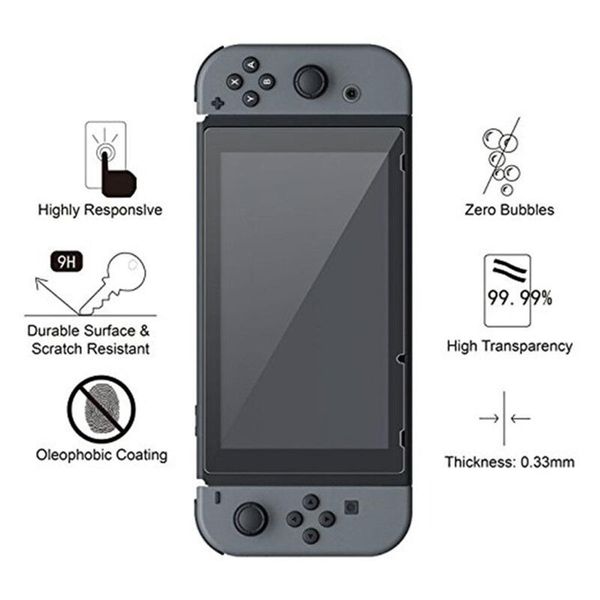 3 packs 9 h tempered glass screen protector for nintend switch protective film cover for nintendo switch ns accessories
3 packs 9 h tempered glass screen protector for nintend switch protective film cover for nintendo switch ns accessories