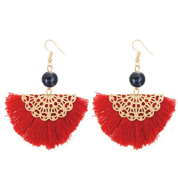 exaggerated female trendsetter ethnic silk fan color tassel earrings five colors optional, Golden
exaggerated female trendsetter ethnic silk fan color tassel earrings five colors optional, Golden