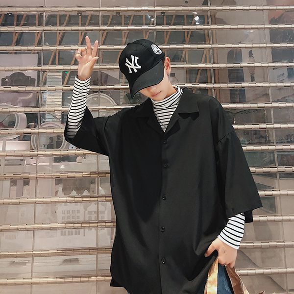 2019 весенний тренд корейская версия кампуса стиль шить большой размер свободные съемные рукава семь очков повседневная рубашка, White;black
2019 весенний тренд корейская версия кампуса стиль шить большой размер свободные съемные рукава семь очков повседневная рубашка, White;black