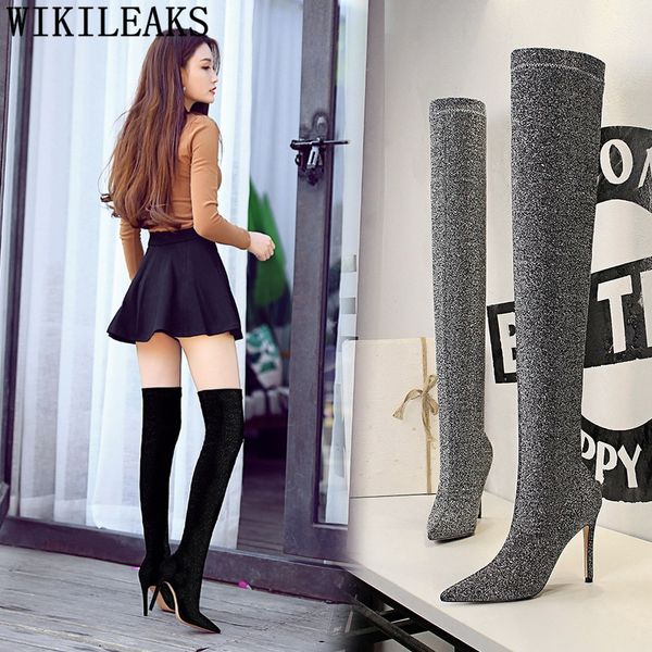 black boots glitter boots knee high heels shoes woman extreme high heels stilettos bottes femmes zapatos de mujer ayakkabi
black boots glitter boots knee high heels shoes woman extreme high heels stilettos bottes femmes zapatos de mujer ayakkabi