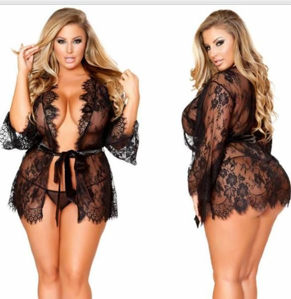 lace womens designer pajamas perspective plus size to 9xl ladies underwear female apparel, Black;white
lace womens designer pajamas perspective plus size to 9xl ladies underwear female apparel, Black;white
