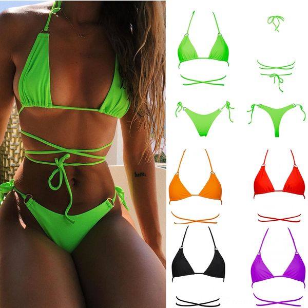 2020 bandage drawstring triangle solid color bikini women's split bikini swimsuit swimsuit 0011, White;black
2020 bandage drawstring triangle solid color bikini women's split bikini swimsuit swimsuit 0011, White;black