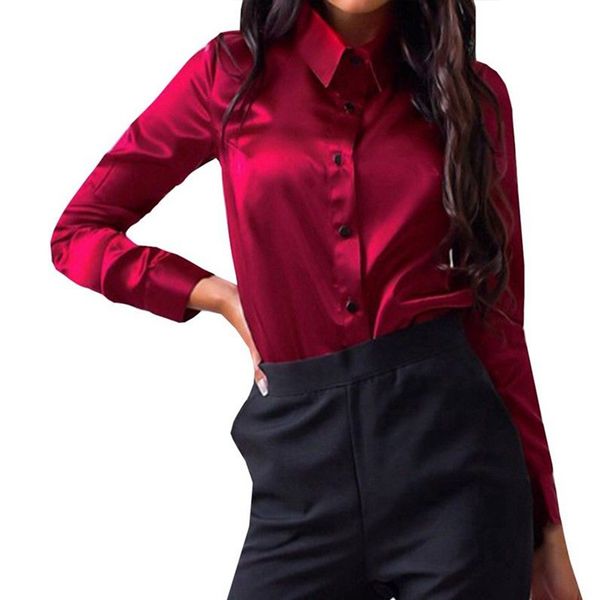 женщины shirt fabala управление wear кнопка вниз осень элегантная блузка атласная отложным воротником топы женские с длинным рукавом, White
женщины shirt fabala управление wear кнопка вниз осень элегантная блузка атласная отложным воротником топы женские с длинным рукавом, White