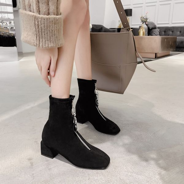 women's rubber boots zipper autumn shoes booties ladies round toe bootee woman 2019 lace up low heels booties rain rock winter, Black
women's rubber boots zipper autumn shoes booties ladies round toe bootee woman 2019 lace up low heels booties rain rock winter, Black