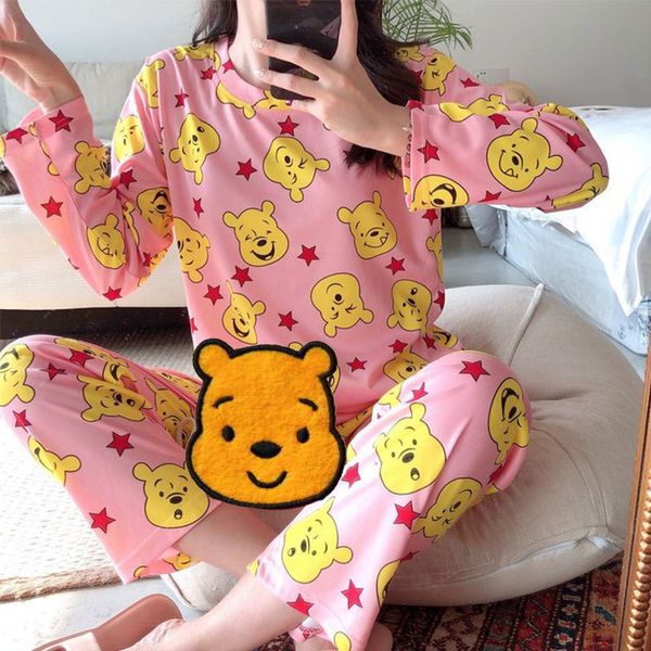 cute pajamas women's spring and autumn qmilch thin breathable large size girl's pajamas pooh bear long-sleeve suit, Black;brown
cute pajamas women's spring and autumn qmilch thin breathable large size girl's pajamas pooh bear long-sleeve suit, Black;brown