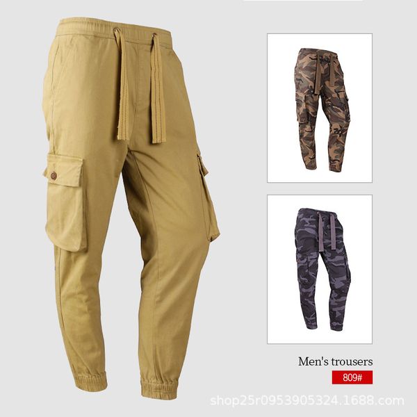 2020 new elastic waist camouflage multi-bag mens overalls summer casual fashion brand outdoor sports beam feet mens pants, Blue
2020 new elastic waist camouflage multi-bag mens overalls summer casual fashion brand outdoor sports beam feet mens pants, Blue