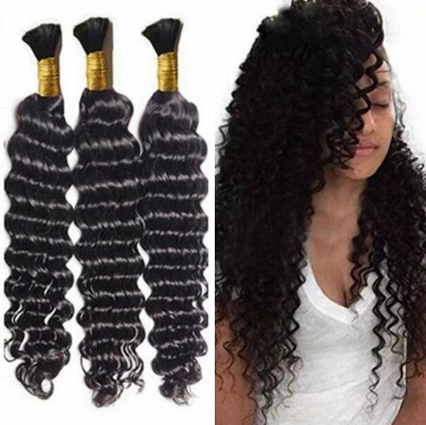 braiding hair bulk deep wave bulk hair for micro braids on full head same length 3 bundles dhl, Black
braiding hair bulk deep wave bulk hair for micro braids on full head same length 3 bundles dhl, Black