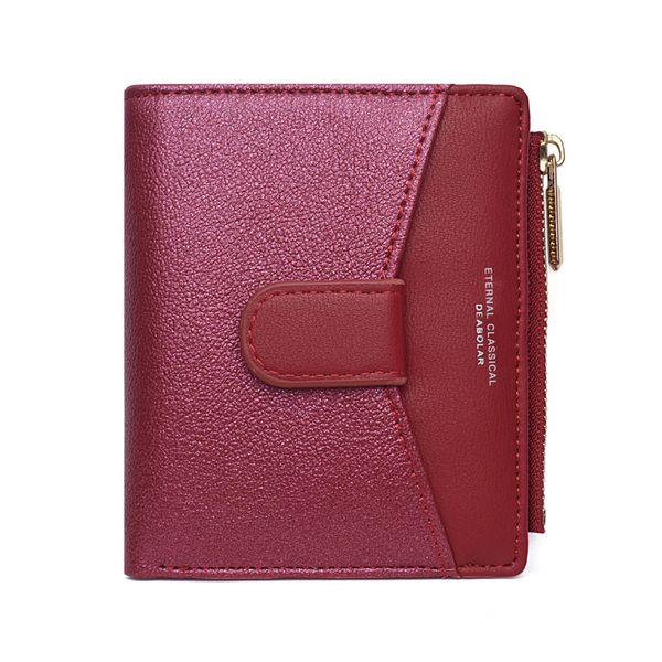 women's wallet bright leather short zipper coin purse multi slots holder 2020 new fashion brief female clutch bag, Red;black
women's wallet bright leather short zipper coin purse multi slots holder 2020 new fashion brief female clutch bag, Red;black