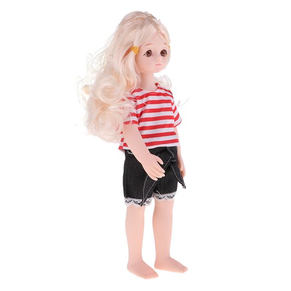 14inch standing girl doll, soft vinyl soft body toy, with glass eyes and blonde hair, kids playmate toys
14inch standing girl doll, soft vinyl soft body toy, with glass eyes and blonde hair, kids playmate toys