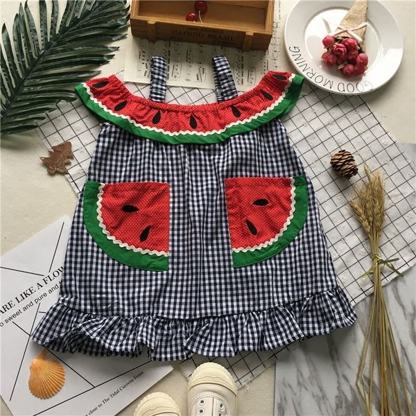 tonytaobaby summer wear new style baby girls sophisticated style navy grid watermelon strapped dress t200424, Red;yellow
tonytaobaby summer wear new style baby girls sophisticated style navy grid watermelon strapped dress t200424, Red;yellow