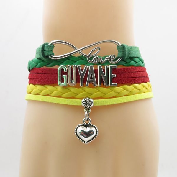 infinity love guyane bracelet heart charm guyane national flag bracelets & bangles for woman and man, Golden;silver
infinity love guyane bracelet heart charm guyane national flag bracelets & bangles for woman and man, Golden;silver