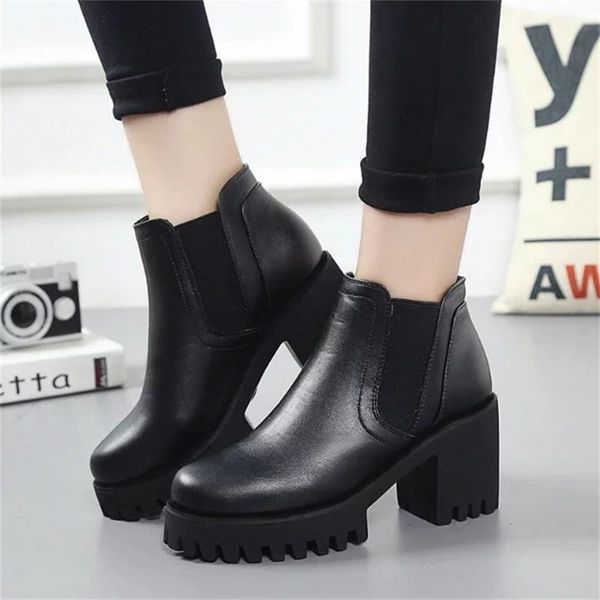 white ankle boots women's shoes platform booties ladies boots-women winter footwear round toe low rubber padded 2019 high, Black
white ankle boots women's shoes platform booties ladies boots-women winter footwear round toe low rubber padded 2019 high, Black