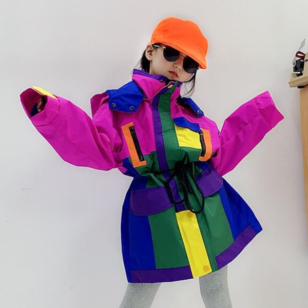 teenage girls hit colors patchwork loose coats spring autumn new fashion brand hooded drawstring outerwear for chidren w924, Blue;gray
teenage girls hit colors patchwork loose coats spring autumn new fashion brand hooded drawstring outerwear for chidren w924, Blue;gray