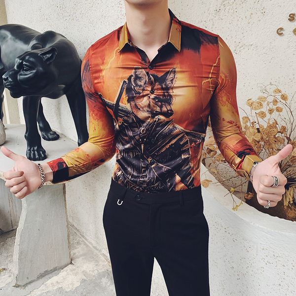 new mens shirts luxury allover printing long sleeve england style mens dress shirts fashion casual slim fit club party man shirt, White;black
new mens shirts luxury allover printing long sleeve england style mens dress shirts fashion casual slim fit club party man shirt, White;black