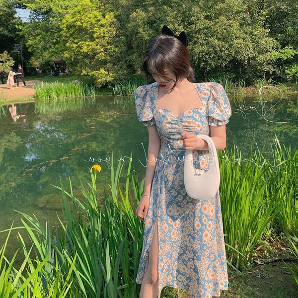 new retro long slit fashion oil painting girlfriends dress in spring and summer 2020, Black;gray
new retro long slit fashion oil painting girlfriends dress in spring and summer 2020, Black;gray