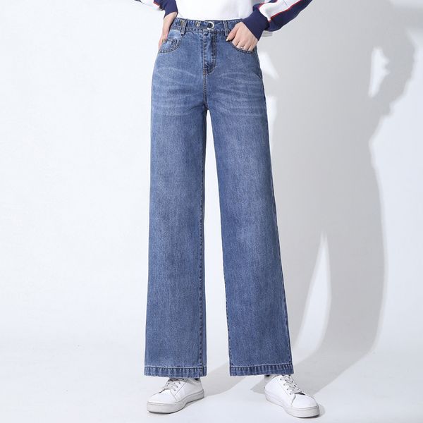 straight jeans 2020 spring autumn women high waist plus size wide leg denim pants office lady elegant loose causal trouser 6010, Blue
straight jeans 2020 spring autumn women high waist plus size wide leg denim pants office lady elegant loose causal trouser 6010, Blue