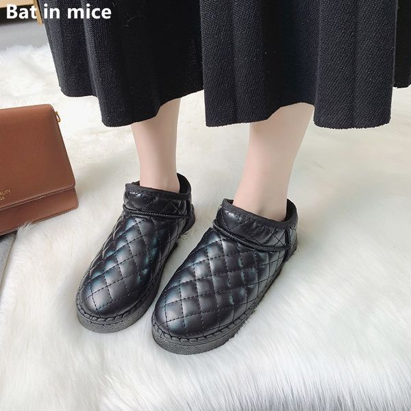 women casual flats winter warm short plush fur snow boots women pu leather round toe comfortable ankle boots booties mujer t060, Black
women casual flats winter warm short plush fur snow boots women pu leather round toe comfortable ankle boots booties mujer t060, Black