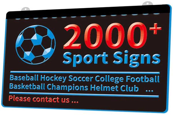 2000+ sports signs baseball hockey soccer college football basketball champions helmet club new 3d led light sign multiple color
2000+ sports signs baseball hockey soccer college football basketball champions helmet club new 3d led light sign multiple color
