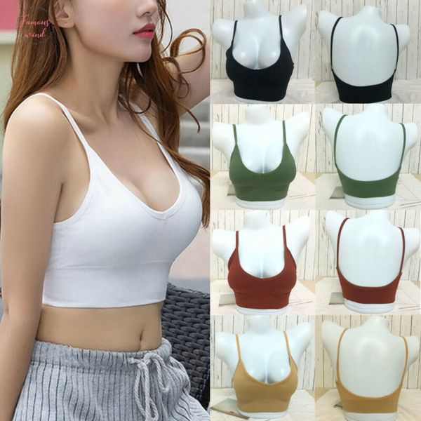 new womens plain strappy back tie up halter neck basic bralet vest bra crop casual stretch elastic soft summer, White
new womens plain strappy back tie up halter neck basic bralet vest bra crop casual stretch elastic soft summer, White