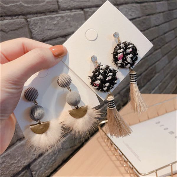 female woman girl dangle drop earrings fall winter korean long plaid geometric tassel 2019 fashion jewelry accessories-qqd5-w9, Silver
female woman girl dangle drop earrings fall winter korean long plaid geometric tassel 2019 fashion jewelry accessories-qqd5-w9, Silver