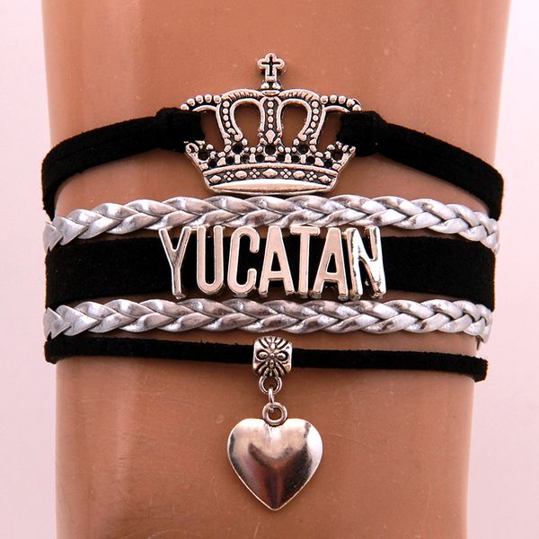 infinity love yucatan bracelets bangles heart charm braided pu leather bracelet crown jewelry for women men drop shipping, Golden;silver
infinity love yucatan bracelets bangles heart charm braided pu leather bracelet crown jewelry for women men drop shipping, Golden;silver