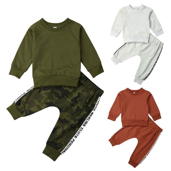 new autumn kids baby boy clothes set tracksuit toddler sweatshirt camouflage pants outfit casual 2pcs boy clothing, White
new autumn kids baby boy clothes set tracksuit toddler sweatshirt camouflage pants outfit casual 2pcs boy clothing, White