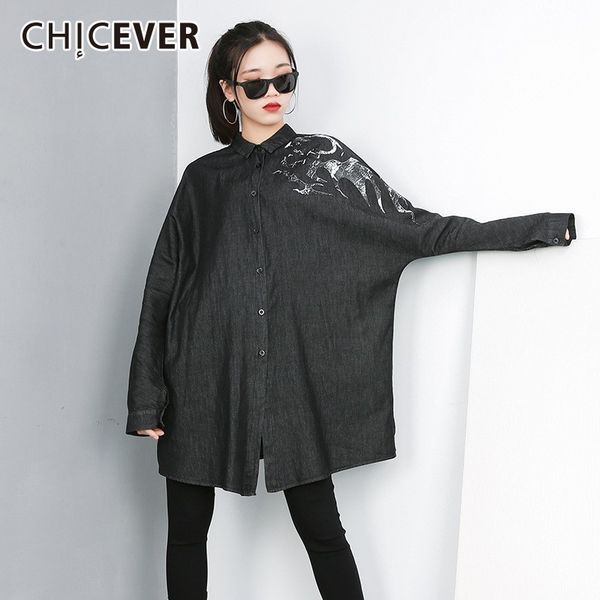 chicever spring black print women shirt lapel long sleeve button loose oversize slim female blouse 2019 fashion new clothing, White
chicever spring black print women shirt lapel long sleeve button loose oversize slim female blouse 2019 fashion new clothing, White