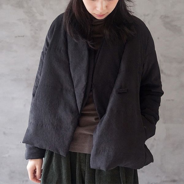 scuwlinen 2020 autumn winter jacket women thicken warm short cotton-padded japan style parka outerwear p127, Black
scuwlinen 2020 autumn winter jacket women thicken warm short cotton-padded japan style parka outerwear p127, Black