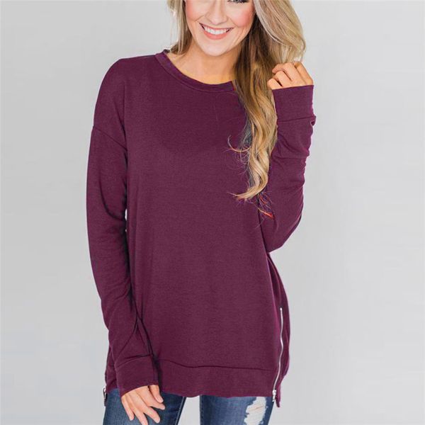 autumn winter fleece women long sleeve zipper side sweatshirt round neck pullover solid color hooded velvet coat, Black
autumn winter fleece women long sleeve zipper side sweatshirt round neck pullover solid color hooded velvet coat, Black