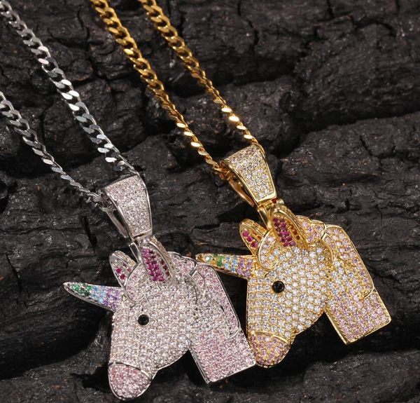 hip hop unicorn pendant necklace gold color iced out color pendant diamond gold silvery bling bling necklace, Silver
hip hop unicorn pendant necklace gold color iced out color pendant diamond gold silvery bling bling necklace, Silver