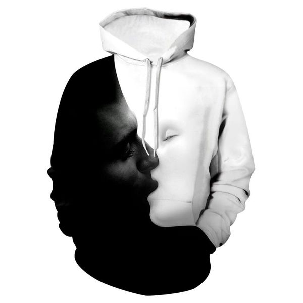 2020 new lovers kiss kiss digital print large men's and women's hoodie sports casual pullover, Black
2020 new lovers kiss kiss digital print large men's and women's hoodie sports casual pullover, Black