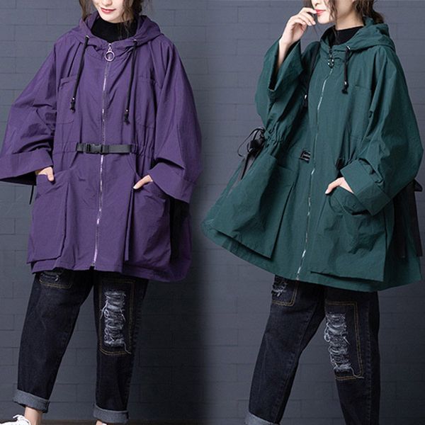 extra large size women loose hooded windbreaker autumn bf stereo large pocket long sleeve zipper trench coat outwear new f1673, Tan;black
extra large size women loose hooded windbreaker autumn bf stereo large pocket long sleeve zipper trench coat outwear new f1673, Tan;black