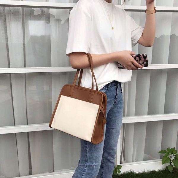 spring and summer 2020 new canvas stitching shopping bag fashion artistic all-match single shoulder messenger bag briefcase
spring and summer 2020 new canvas stitching shopping bag fashion artistic all-match single shoulder messenger bag briefcase