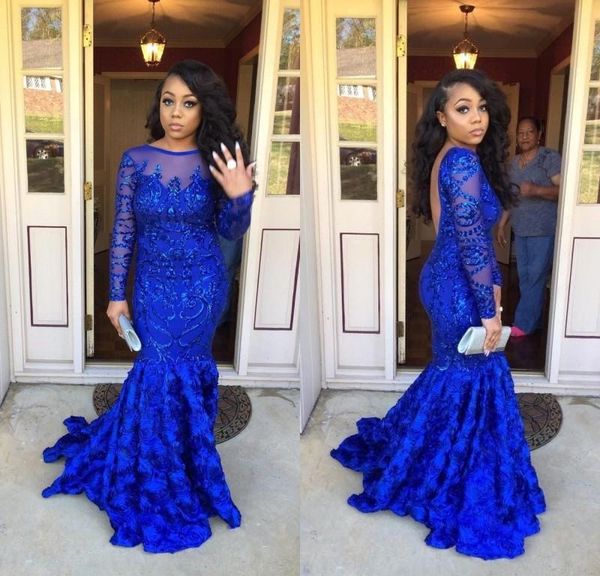 2019 gorgeous royal blue mermaid prom dresses for black girl beaded sequins long sleeves tired ruffled prom gowns women evening party dress
2019 gorgeous royal blue mermaid prom dresses for black girl beaded sequins long sleeves tired ruffled prom gowns women evening party dress