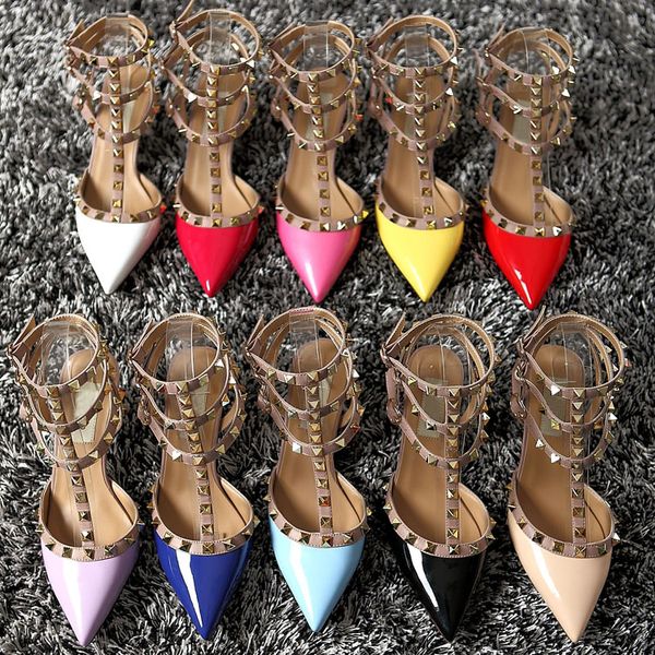 casual designer fashion women black patent leather spikes strappy point toe women shoes bride wedding shoes new
casual designer fashion women black patent leather spikes strappy point toe women shoes bride wedding shoes new