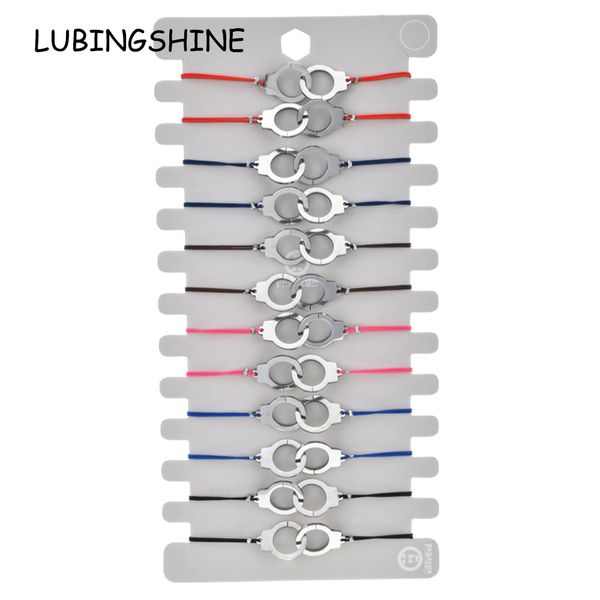 women 12pcs/lot handcuffs charms stainless steel bracelet braided adjustable rope chain pineapple wristband fashion jewelry gift, Golden;silver
women 12pcs/lot handcuffs charms stainless steel bracelet braided adjustable rope chain pineapple wristband fashion jewelry gift, Golden;silver