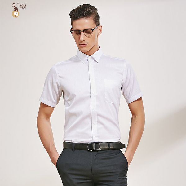 aoliwen brand men short sleeve smart casual shirt twill business dress shirt for men flannel summer men's, White;black
aoliwen brand men short sleeve smart casual shirt twill business dress shirt for men flannel summer men's, White;black