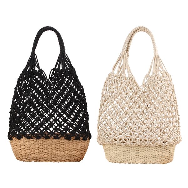 women handmade straw shoulder bag summer beach knit fish net purse 2 pieces, Black;red
women handmade straw shoulder bag summer beach knit fish net purse 2 pieces, Black;red