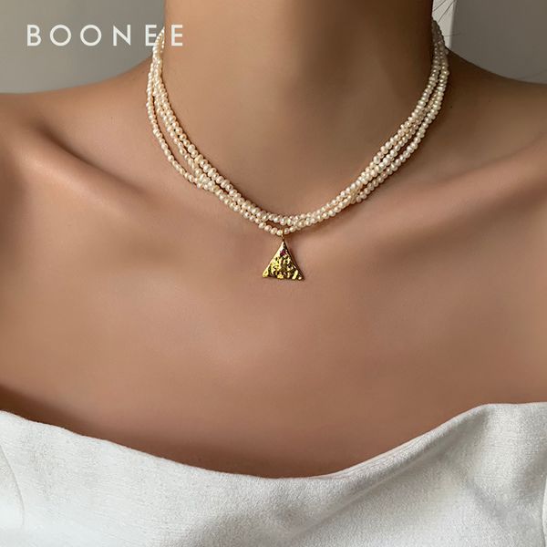 pendant necklaces french retro triangle gold coin three-layer freshwater pearl collarbone necklace bracelets women, Silver
pendant necklaces french retro triangle gold coin three-layer freshwater pearl collarbone necklace bracelets women, Silver