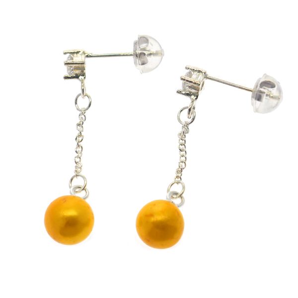 925 sterling silver pearl rear mounted diamond eardrop female tassel short style temperament versatile fashionable earring stud, Golden
925 sterling silver pearl rear mounted diamond eardrop female tassel short style temperament versatile fashionable earring stud, Golden